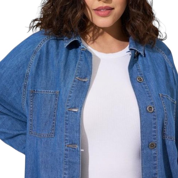 NWT- Denim Raglan Chore Jacket. Size 1X 14-16 - Picture 4 of 5